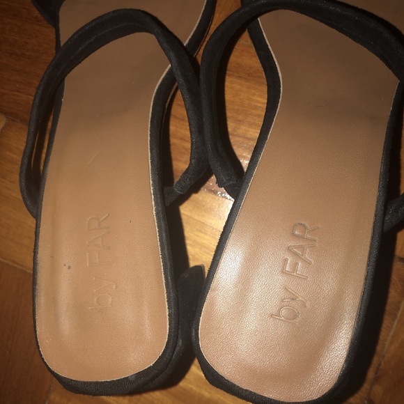 By Far Tanya Black Suede Heels - Picture 2 of 4